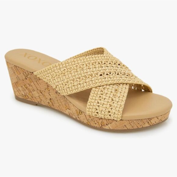 BRAND NEW XOXO WOMEN'S JANAINE-B WEDGE SANDAL - Picture 1 of 16